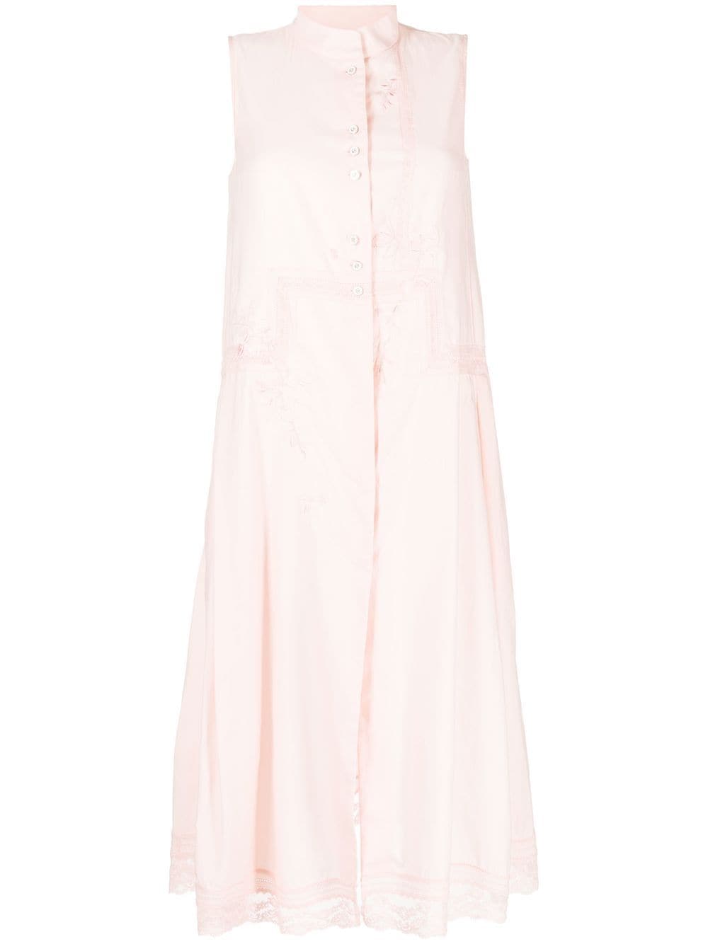 Shiatzy Chen Mandarin-collar Sleeveless Vest In Pink