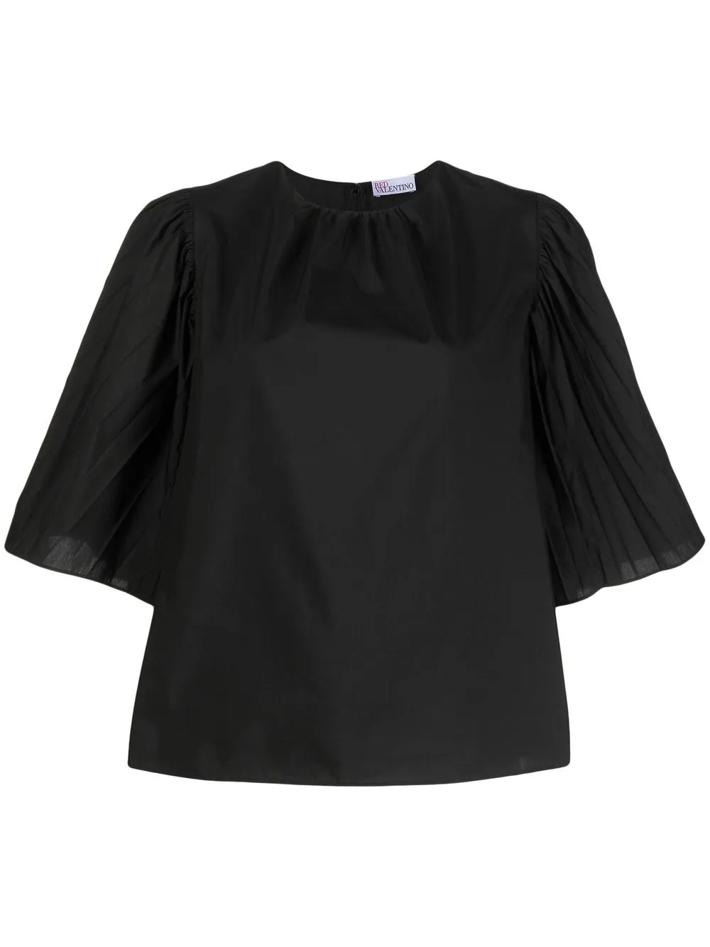 

RED Valentino blusa con volantes en las mangas - Negro