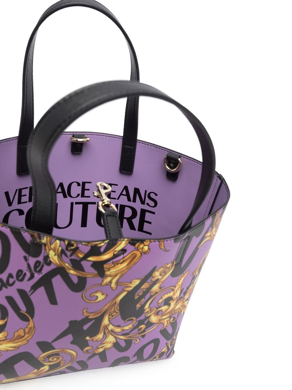 VERSACE JEANS COUTURE LOGO-LETTERING TOTE BAG – Baltini