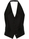 Maison Margiela open-back piqué waistcoat - Black