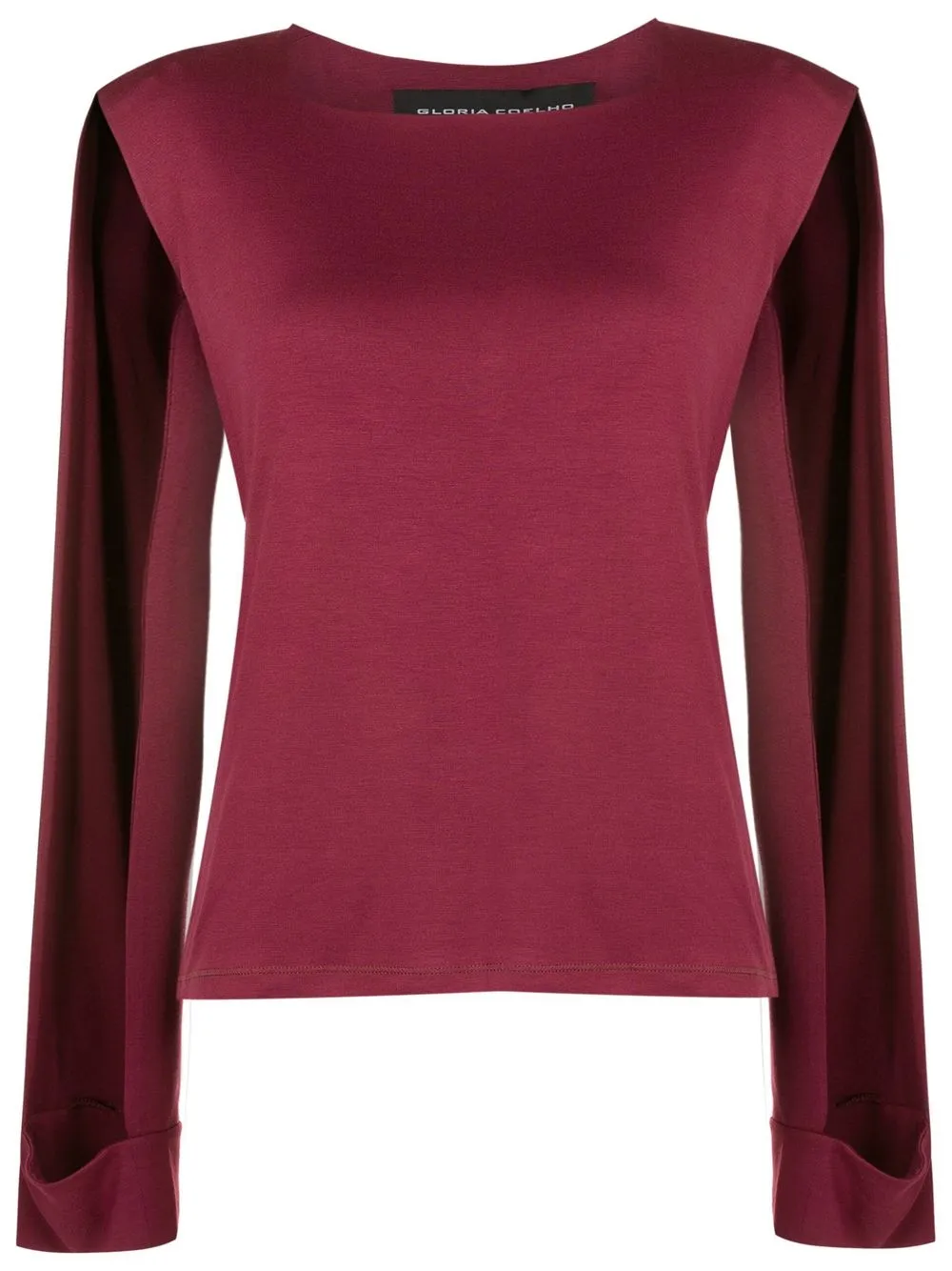 Gloria Coelho Cut-out Square-neck Top In Red
