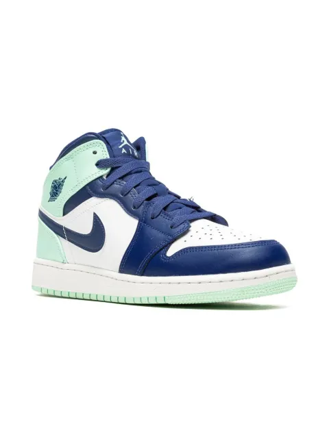 Jordan Kids Air Jordan 1 Mid "Blue Mint" sneakers