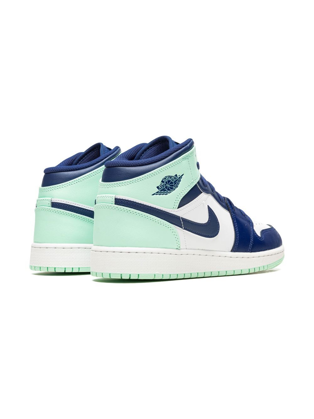 Shop Jordan Air  1 Mid "blue Mint" Sneakers