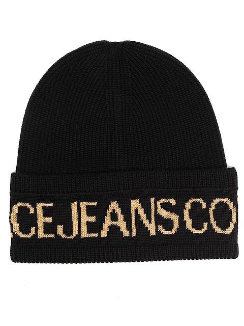 Versace Jeans Couture Intarsien-Mütze mit Logo