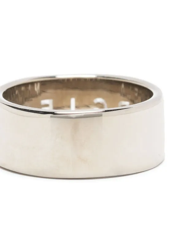 MM6 Maison Margiela logo-engraved cut-out Ring - Farfetch