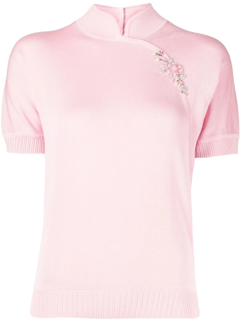 

SHIATZY CHEN crystal-embellished polo shirt - Pink