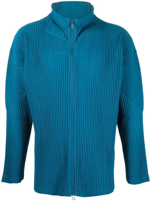 Homme Plissé Issey Miyake Plissé ribbed-texture Zipped Jacket