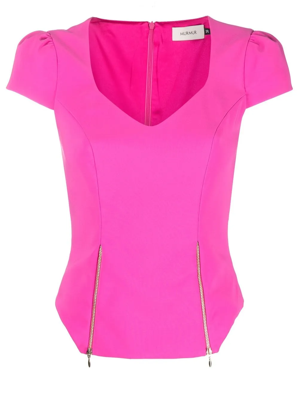 

Murmur blusa ajustada con cierre - Rosado