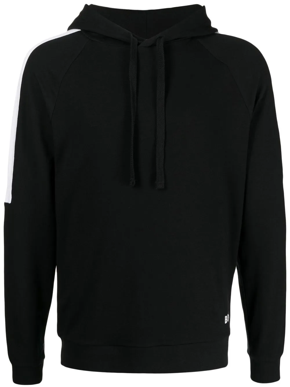 BOSS hoodie con rayas - Negro