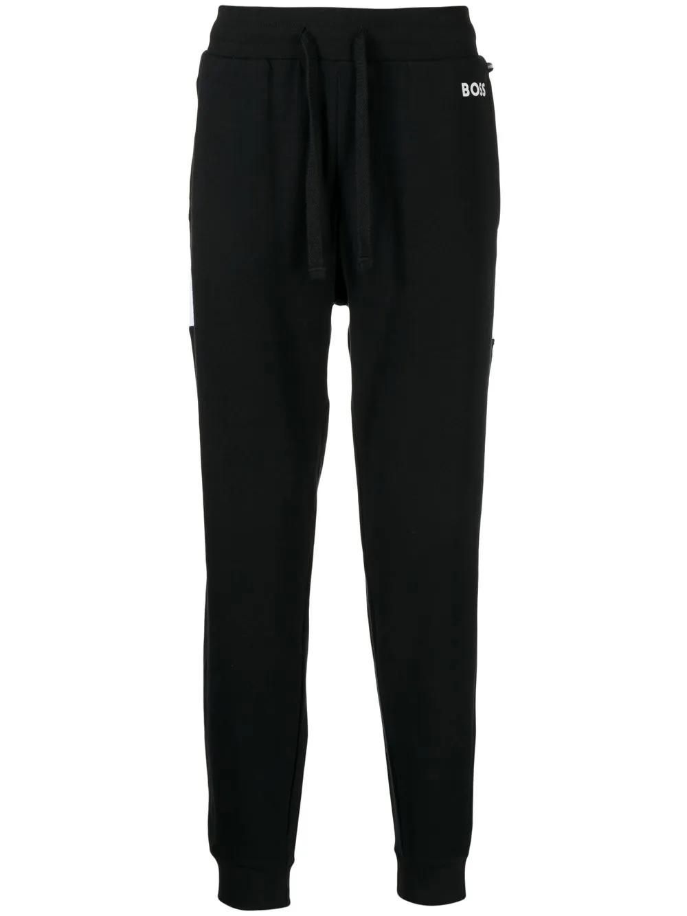 

BOSS logo-print drawstring track pants - Black