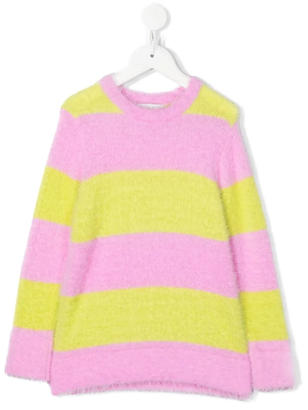 

Stella McCartney Kids suéter tejido con rayas estampadas - Verde