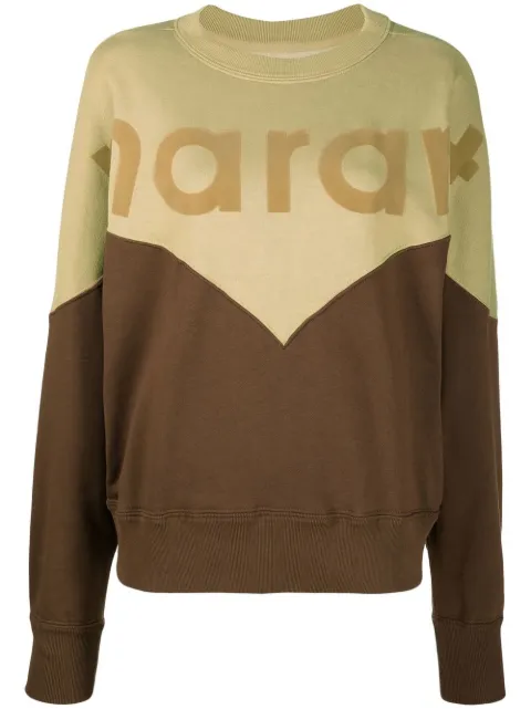 MARANT ÉTOILE logo-print two-tone sweatshirt