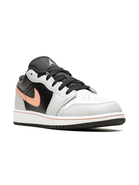 Jordan Kids Jordan 1 Low "Black Grey Pink" sneakers