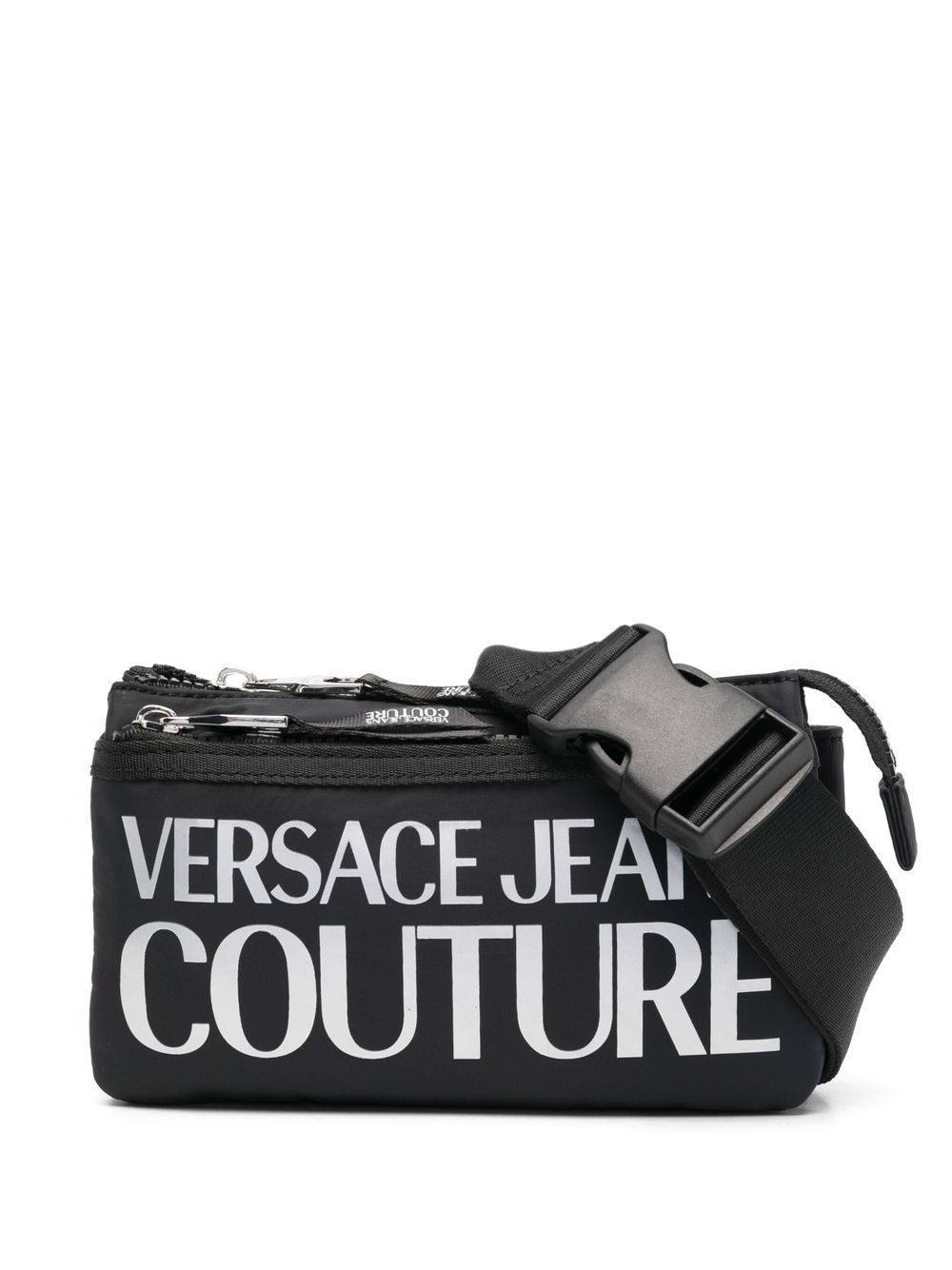 

Versace Jeans Couture cangurera con logo estampado - Negro