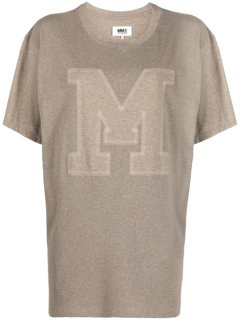 

MM6 Maison Margiela playera oversize con logo - Gris