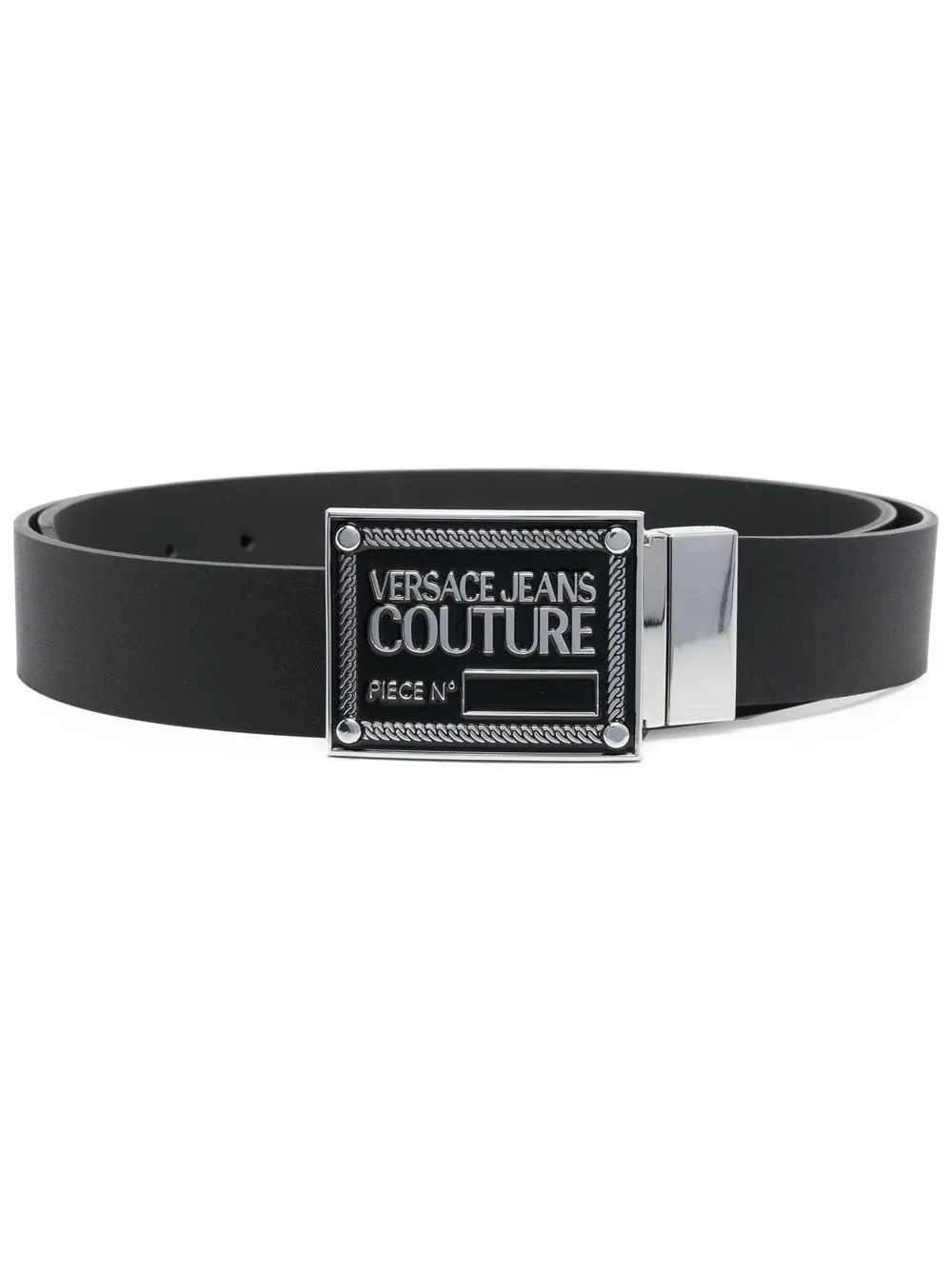 

Versace Jeans Couture logo buckle belt - Black