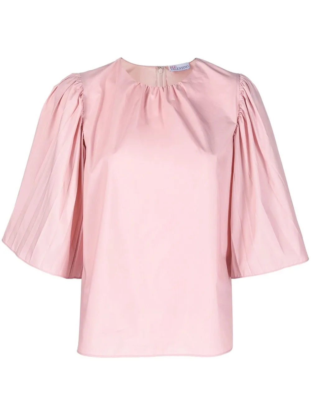 

RED Valentino blusa con volantes en las mangas - Rosado