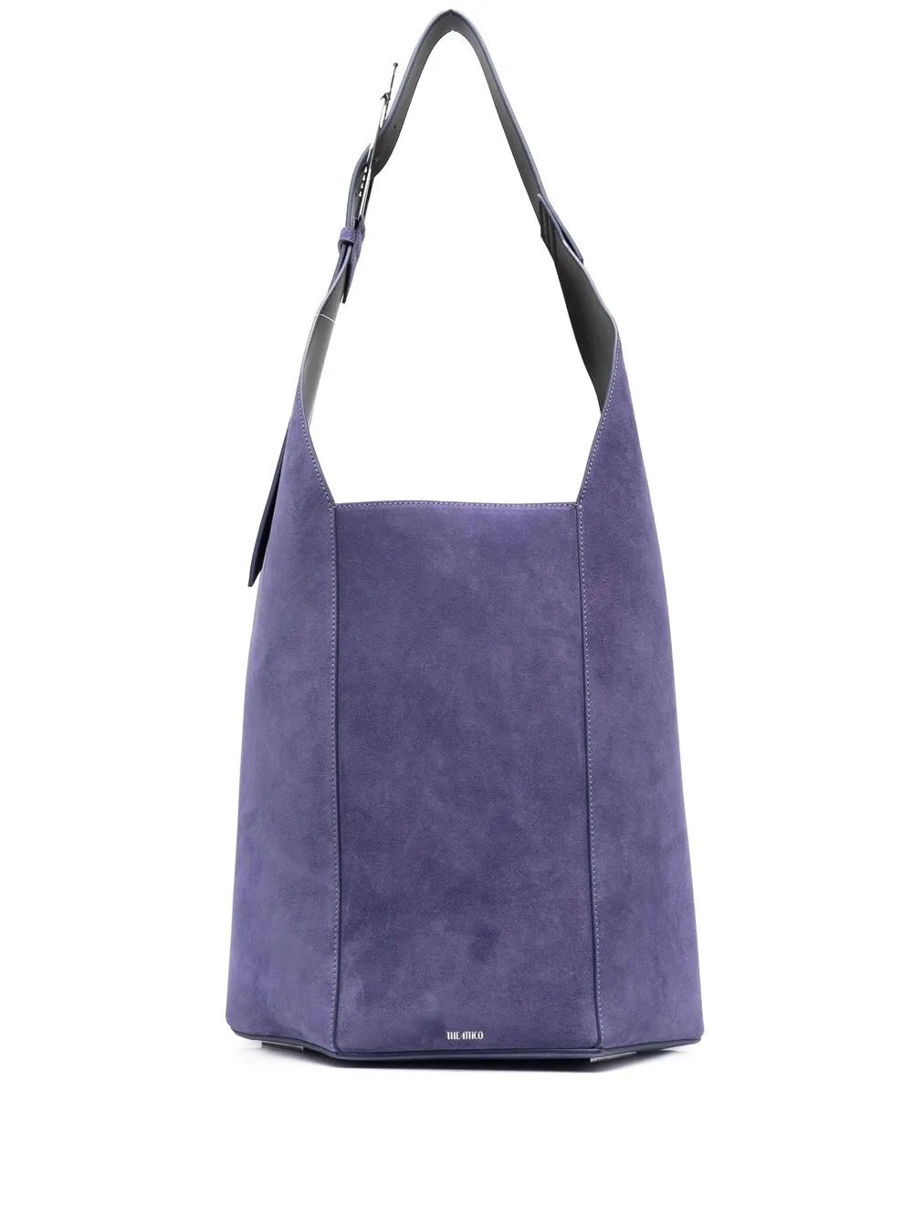 

The Attico tote de gamuza con logo y detalles - Morado