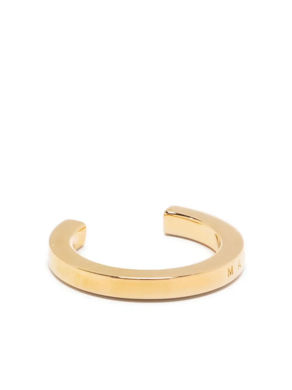 

MM6 Maison Margiela anillo con logo grabado - Dorado