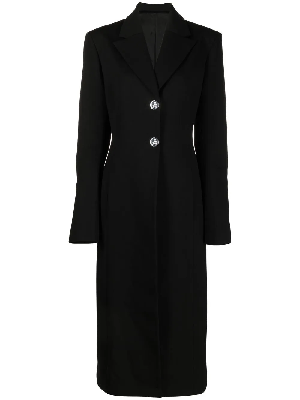 

The Attico notched lapels single-breasted coat - Black