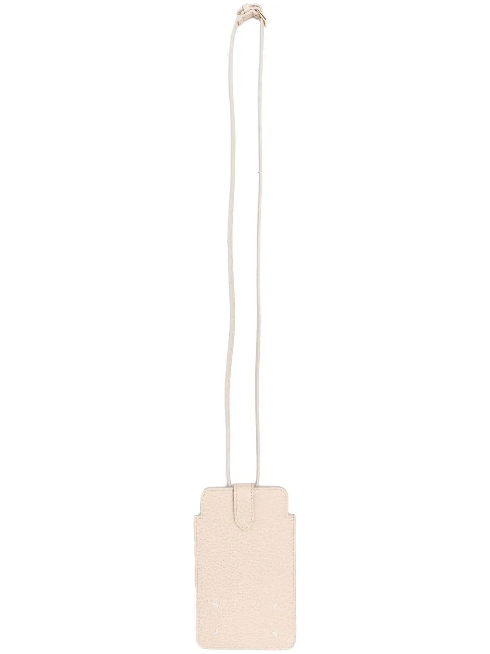 

Maison Margiela signature-stitch leather phone case - Neutrals