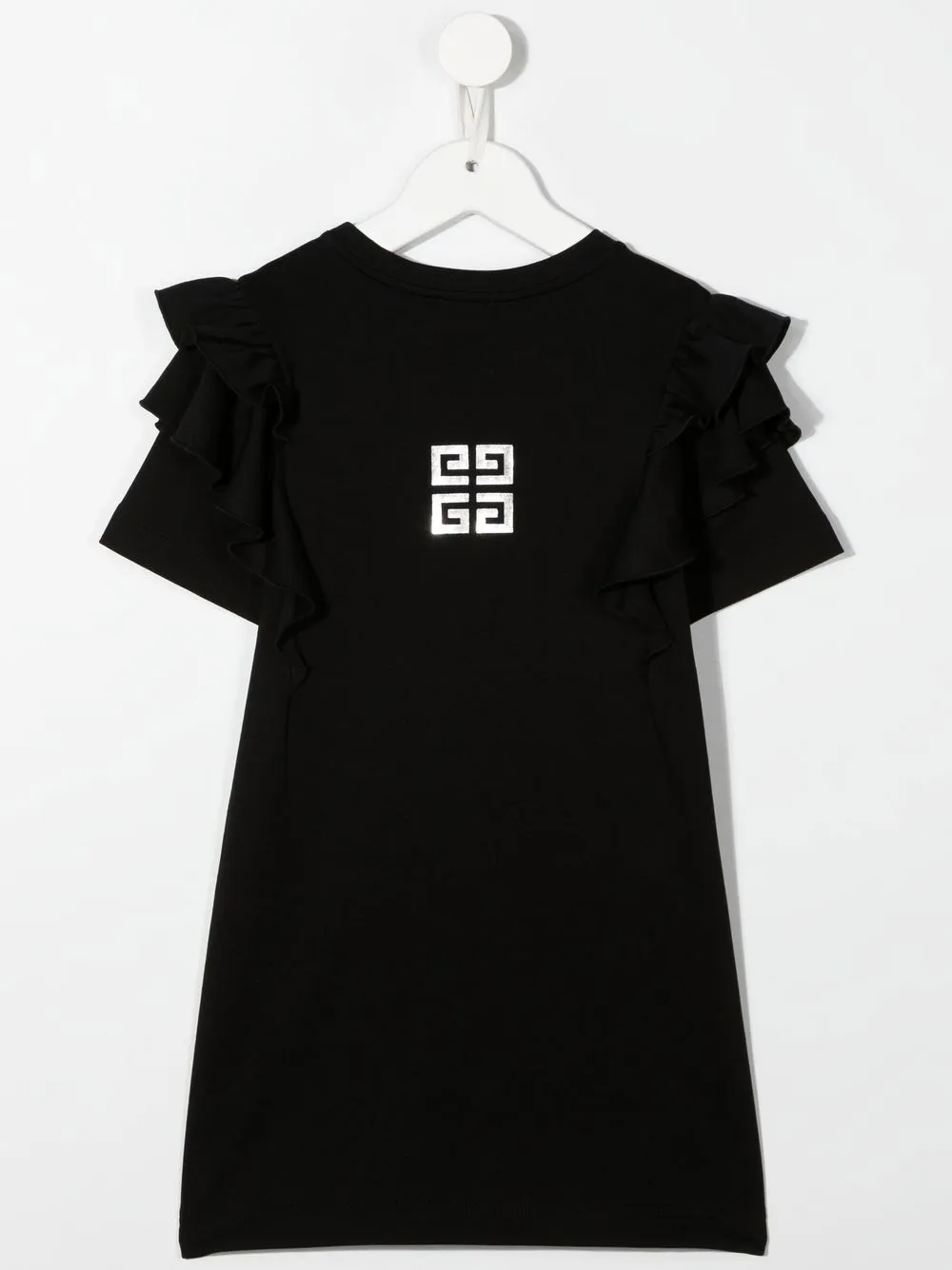 Givenchy Kids T-shirtjurk met ruches - Zwart