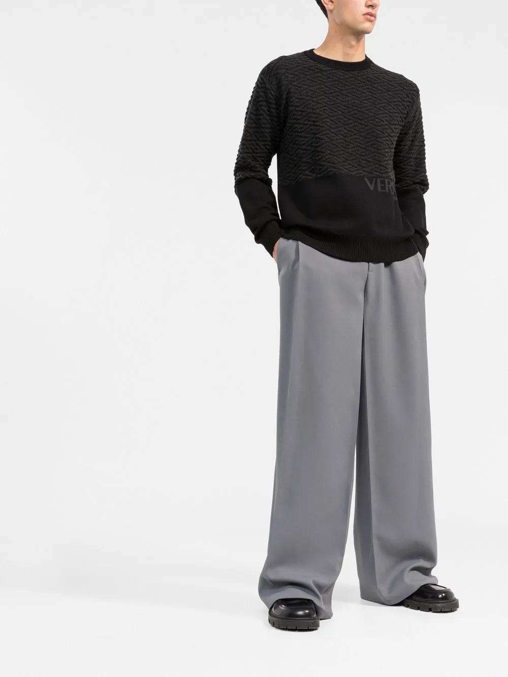 Versace Gebreide trui - Zwart