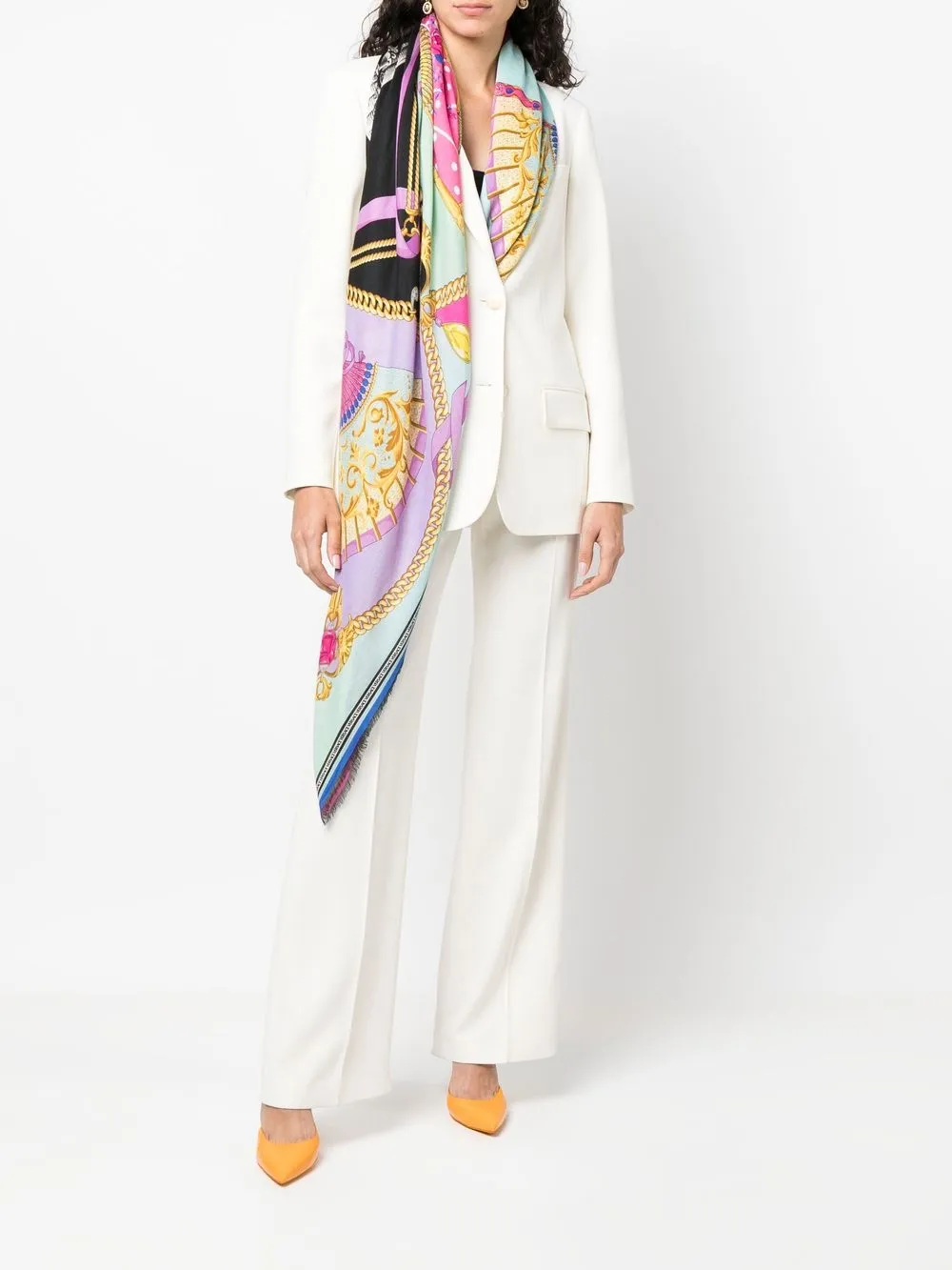 Versace Sjaal met print - Roze