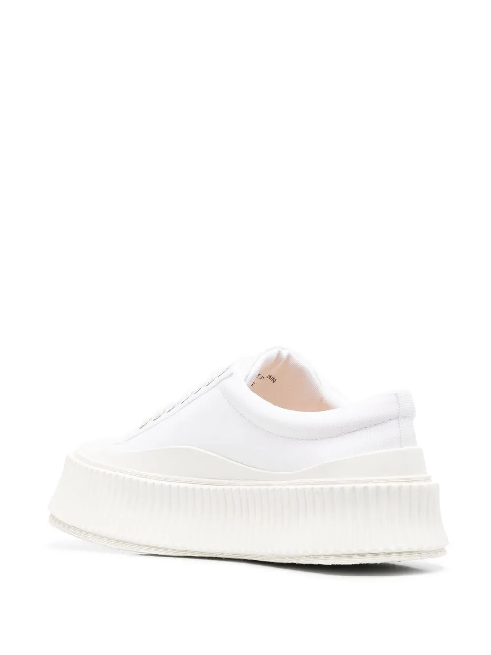Jil Sander レースアップ ラウンドトゥ スニーカー | ホワイト