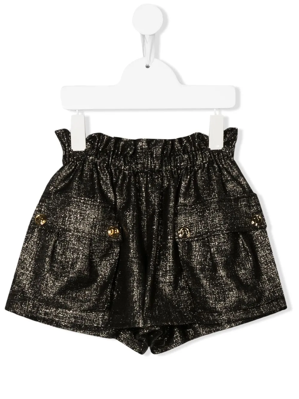 

Balmain Kids metallic high-waisted shorts - Black