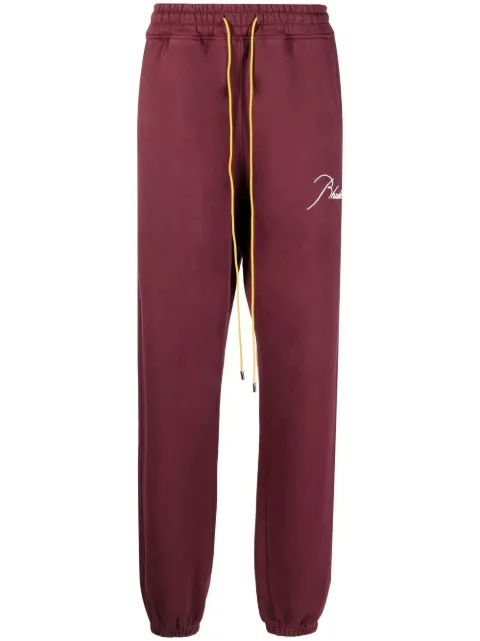 RHUDE pants con logo bordado
