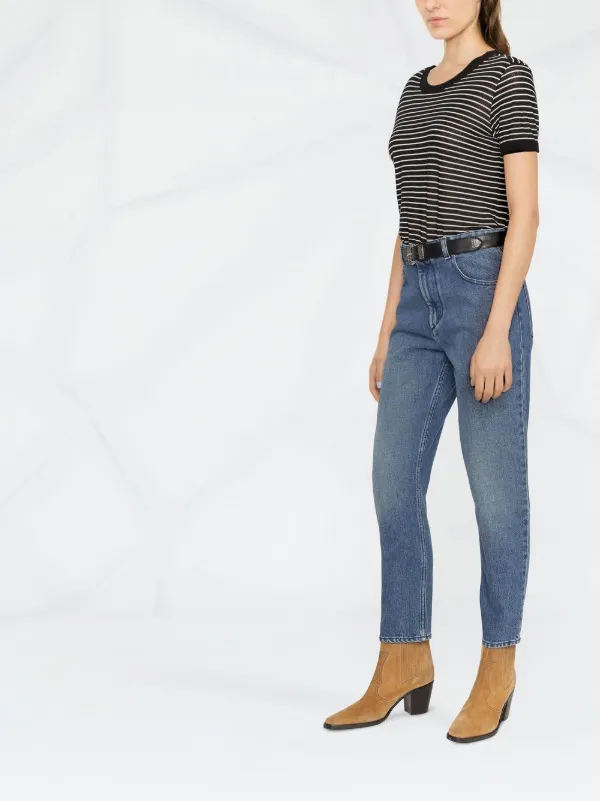 【関税&送料込】Marant Etoile Jeans Nea MARANT ÉTOILE Nea slim-fit Jeans | Blue | FARFETCH JO