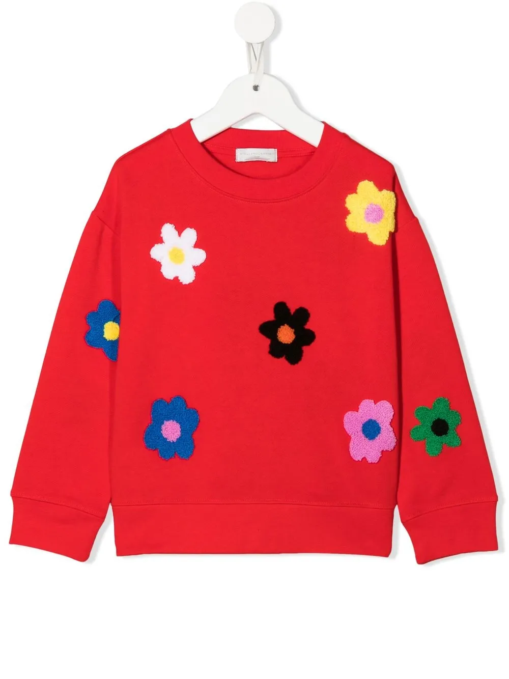 

Stella McCartney Kids camisa con bordado floral - Rojo