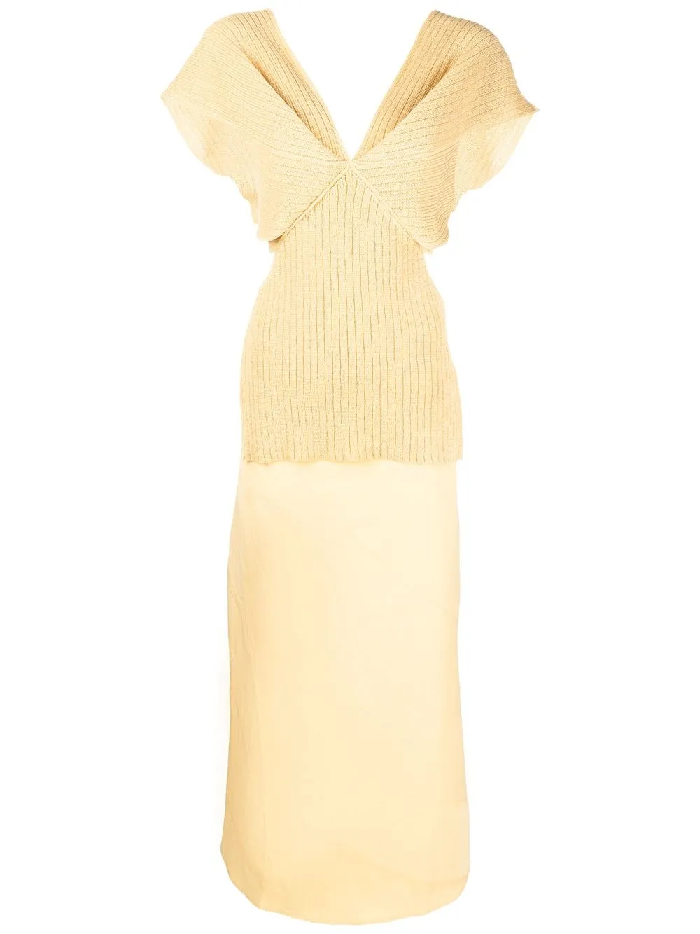 

Kiko Kostadinov vestido midi con espalda descubierta - Amarillo