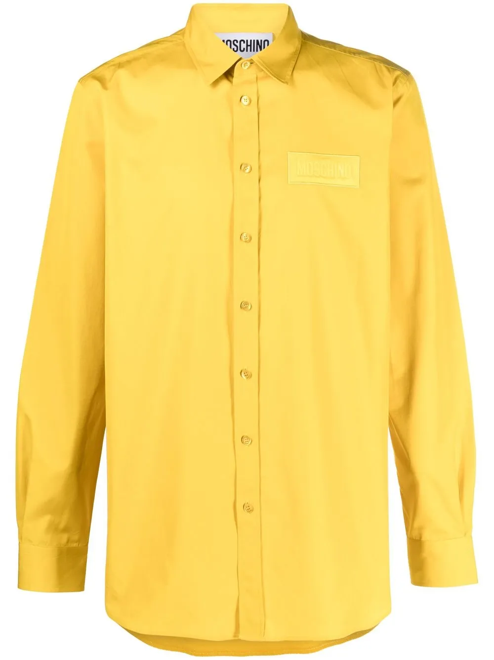 

Moschino camisa con parche del logo - Amarillo