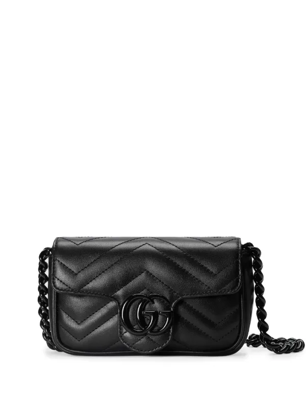 GG Marmont belt bag in black leather