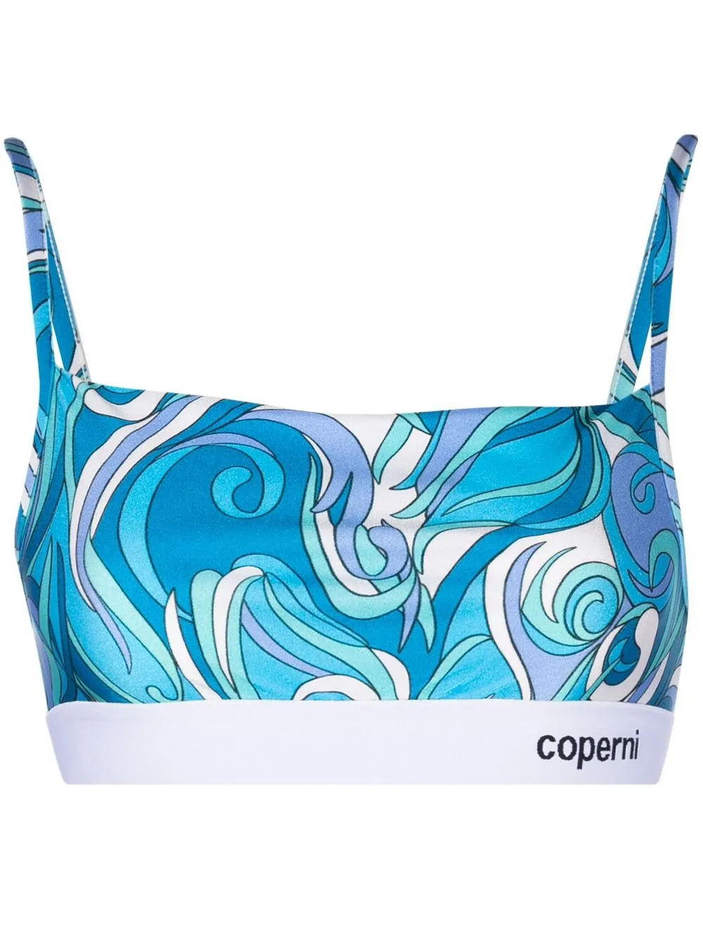 

Coperni abstract-print bikini top - Blue