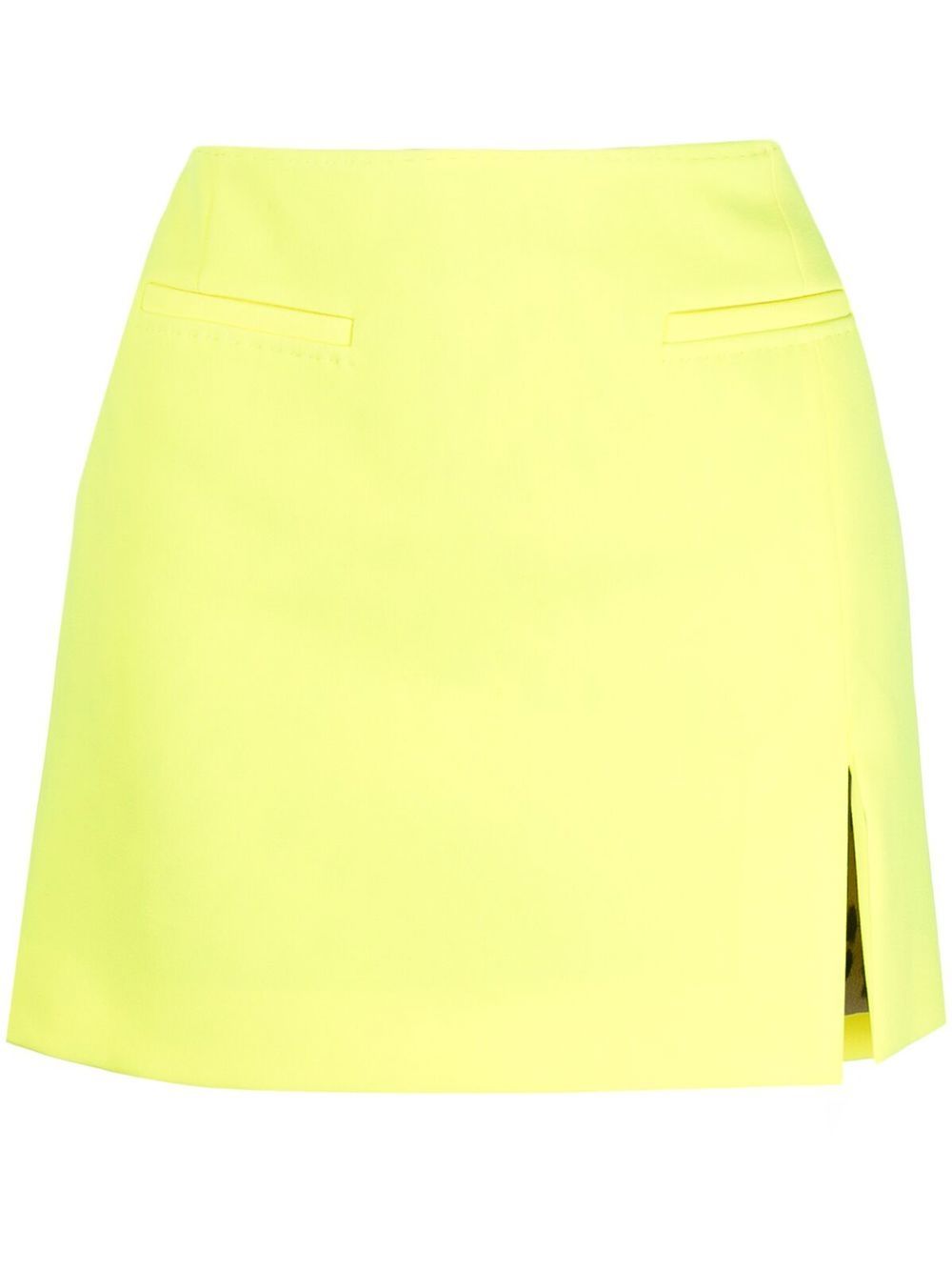 high-waisted mini skirt