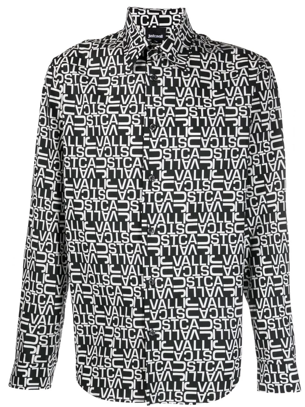 

Just Cavalli camisa con botones y logo estampado - Negro