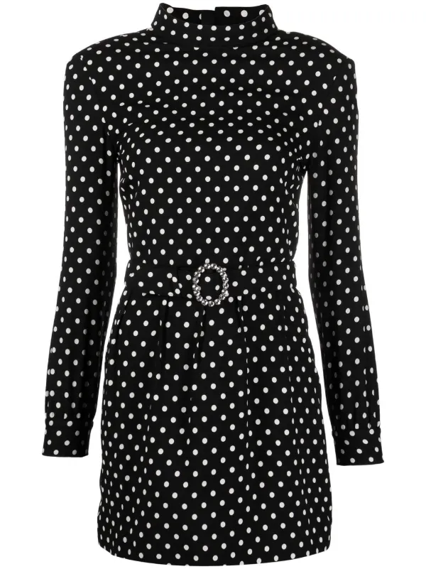 Saint Laurent サンローラン ポルカドット ミニドレス