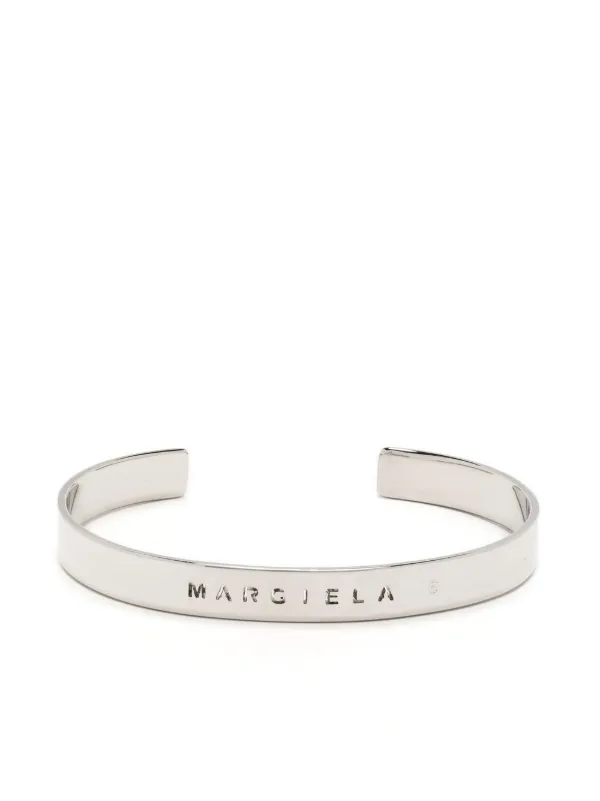 Maison Margiela Logo-Engraved Cuff Bracelet