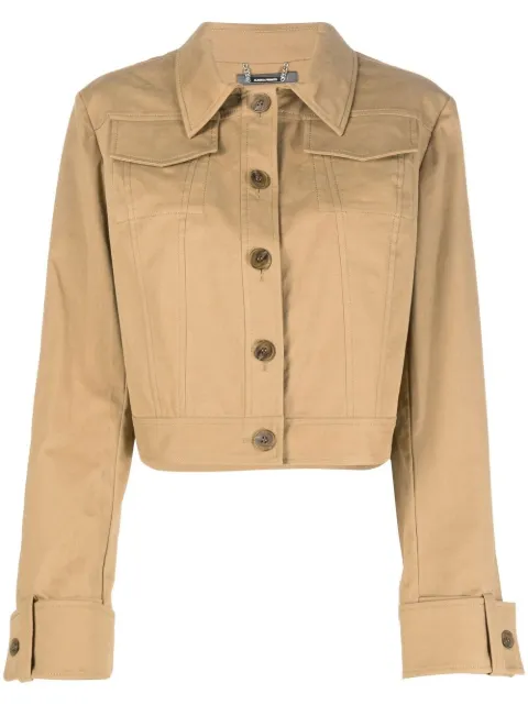 Alberta Ferretti veste crop à manches longues