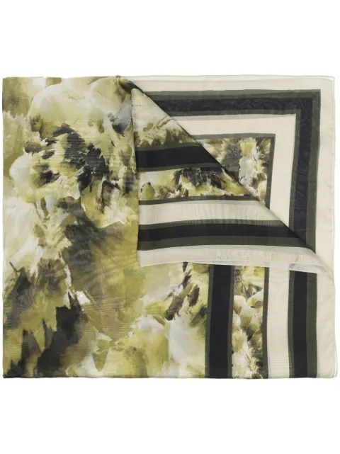 Alberta Ferretti mascada de seda con estampado floral