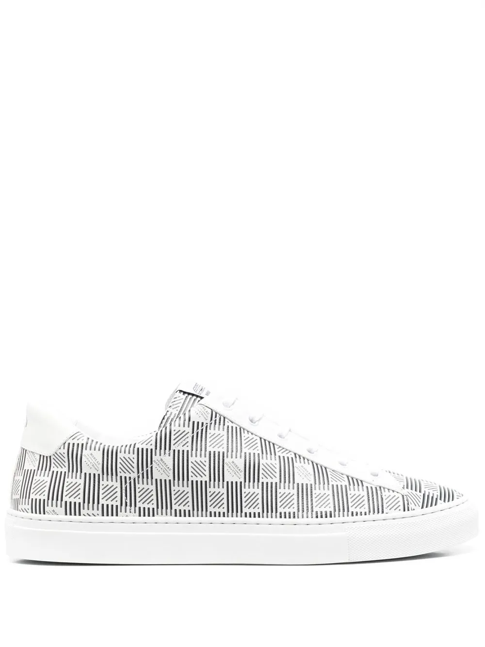 

Moreau O geometric-print sneakers - White