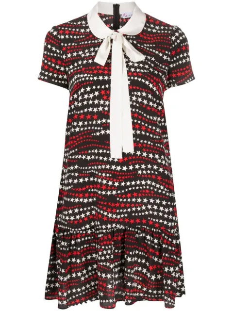 RED Valentino star-print short-sleeved dress