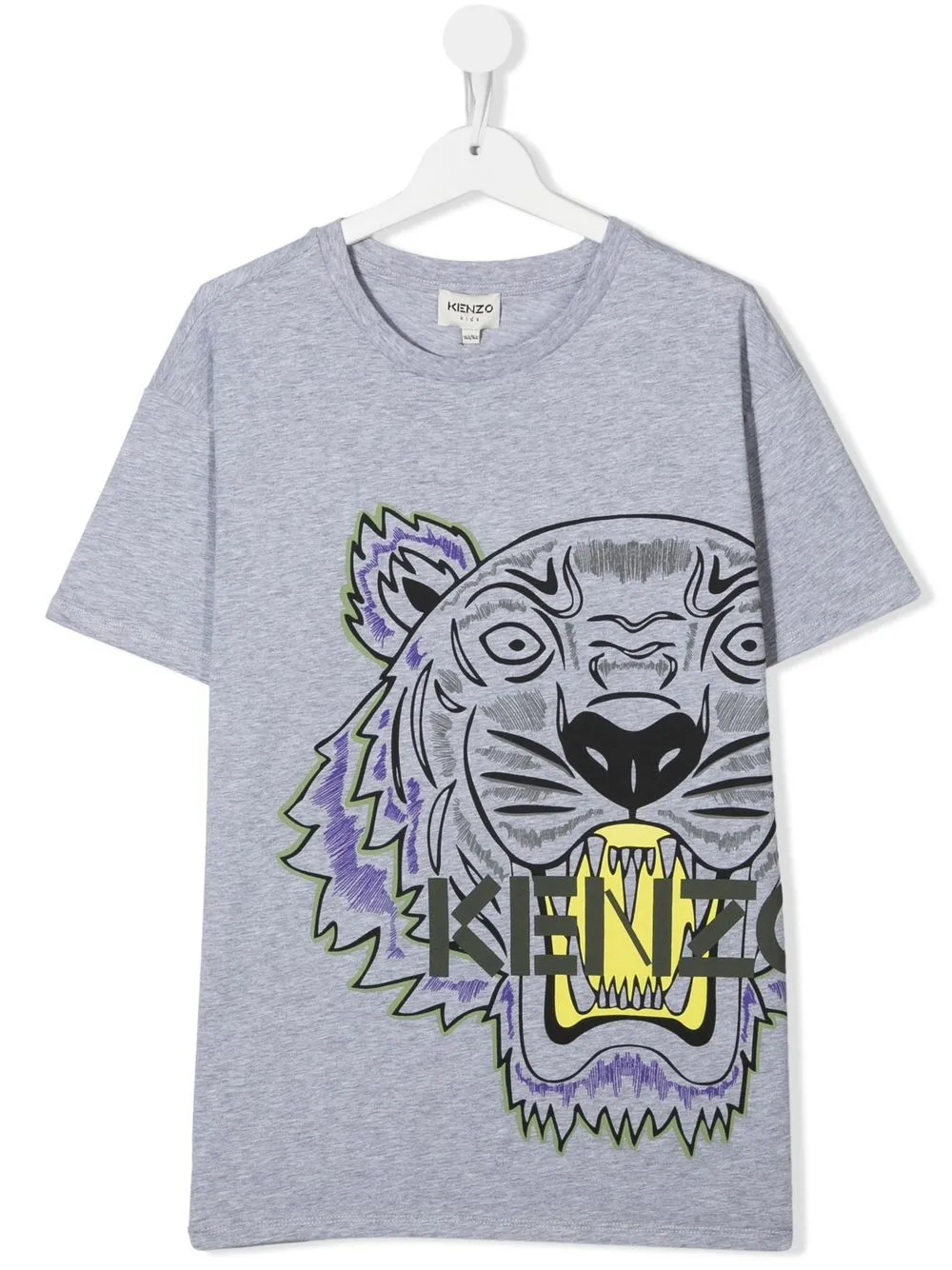 

Kenzo Kids playera manga corta con estampado Tigre - Gris