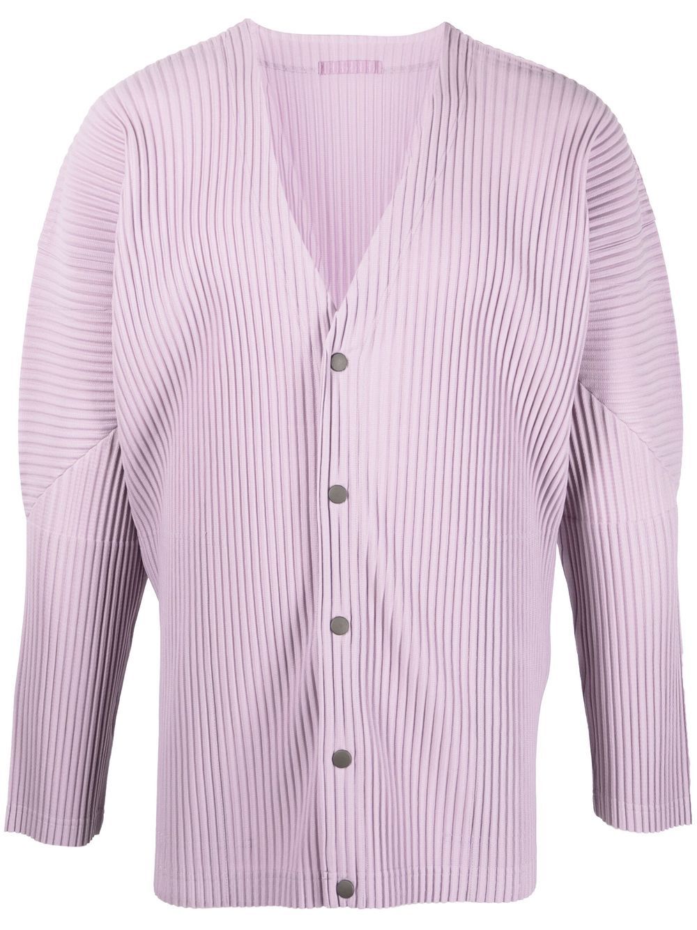 

Homme Plissé Issey Miyake pleated V-neck cardigan - Purple