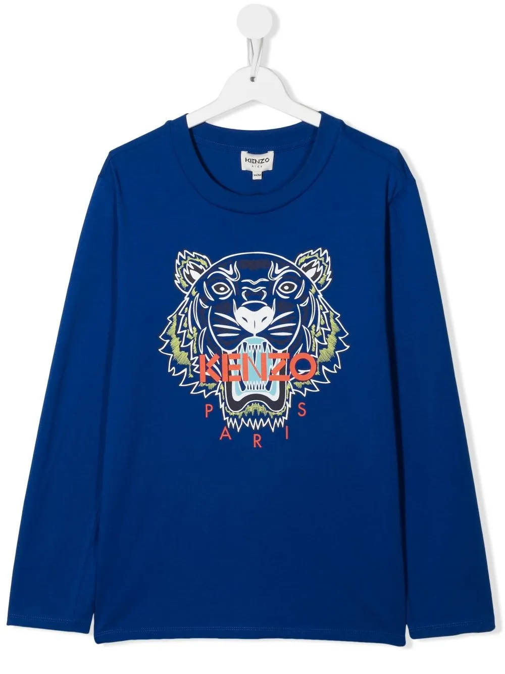 

Kenzo Kids playera manga larga con logo estampado - Azul