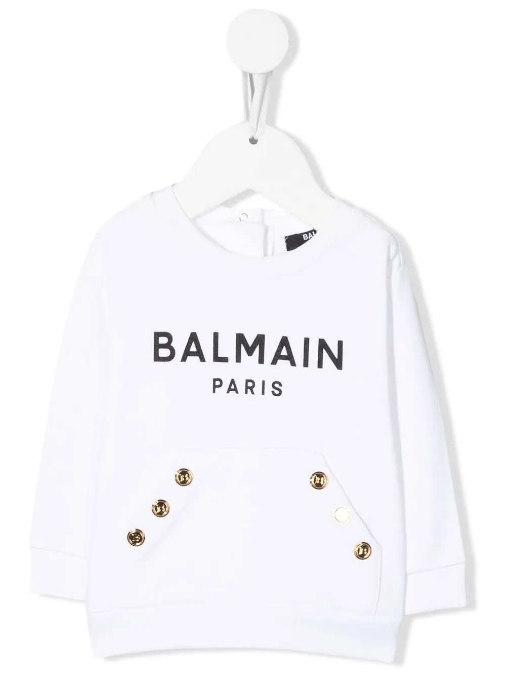 

Balmain Kids logo-print cotton sweatshirt - White