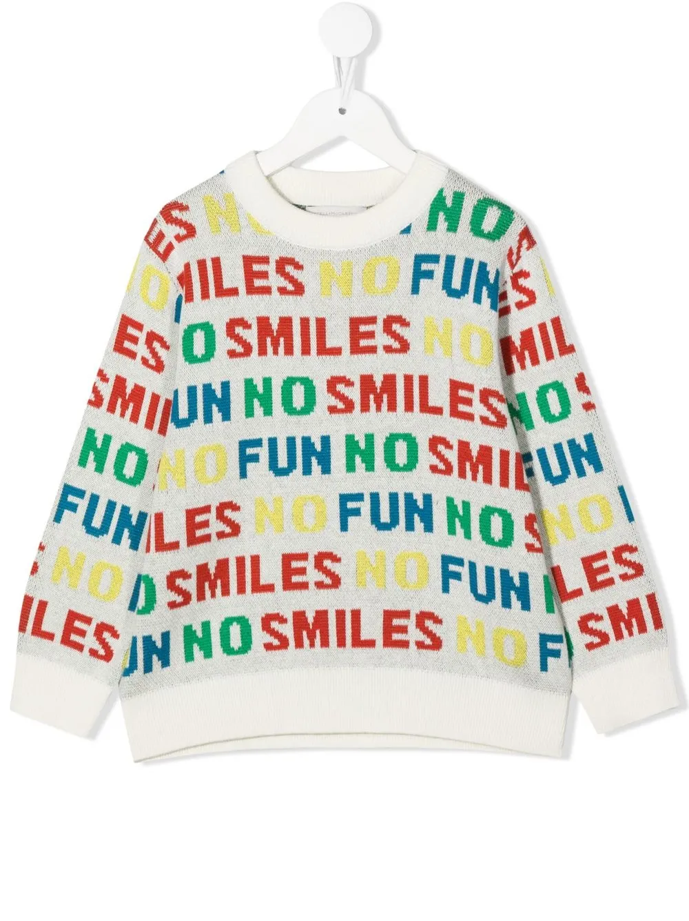 

Stella McCartney Kids suéter tejido No Fun No Smiles - Blanco